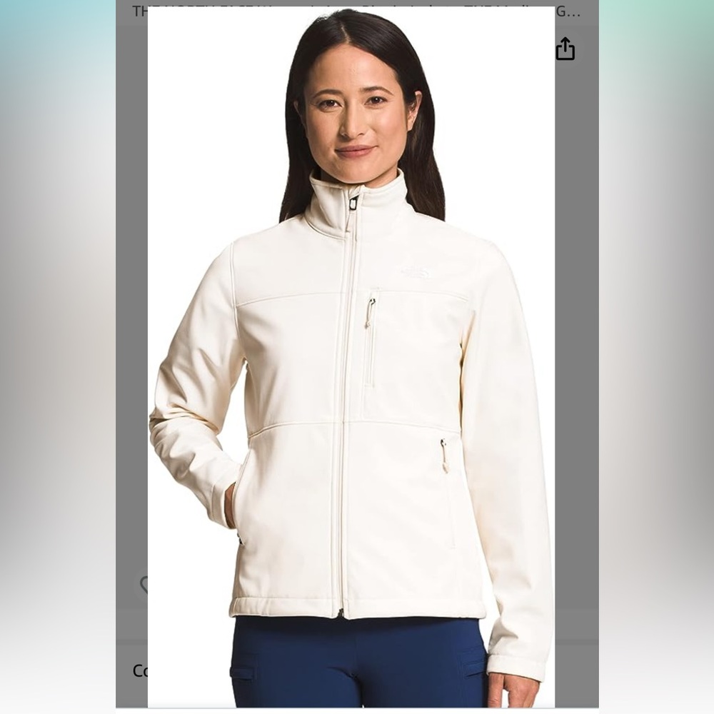 As New North Face Bionic Apex Recycled Polyester Windproof Jacket in Snow White